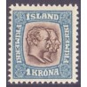 Island. 1907. Dobbelt konger 1 kr, AFA nr. 60 ** postfrisk st. stemplet FDC