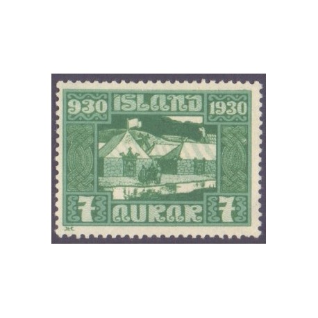 Island. 1930. Altinget 1000-års jubilæum 7 Aur. AFA nr. 127  **   postfrisk st. stemplet FDC
