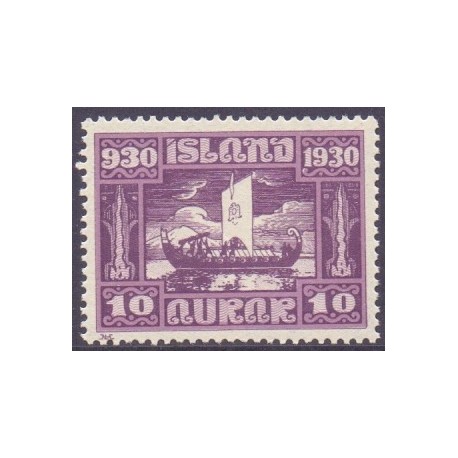 Island. 1930. Altinget 1000-års jubilæum 10 Aur. AFA nr. 128  **   postfrisk st. stemplet FDC