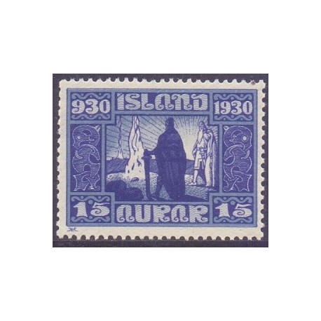 Island. 1930. Altinget 1000-års jubilæum 15 Aur. AFA nr. 129  **   postfrisk st. stemplet FDC
