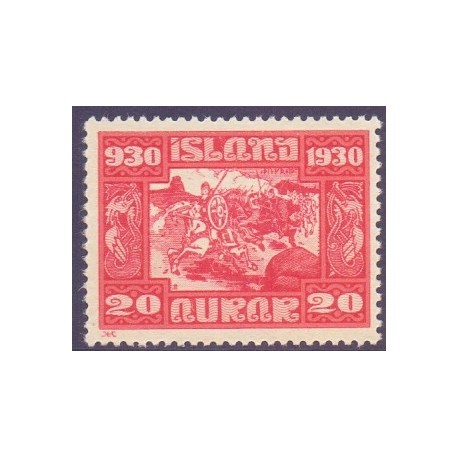 Island. 1930. Altinget 1000-års jubilæum 20 Aur. AFA nr. 130  **   postfrisk st. stemplet FDC