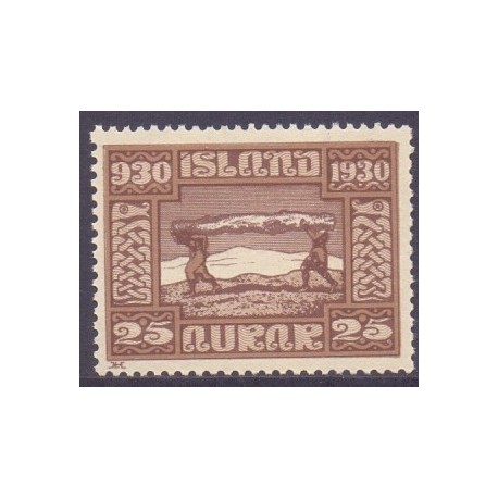 Island. 1930. Altinget 1000-års jubilæum 25 Aur. AFA nr. 131  **  postfrisk st. stemplet FDC