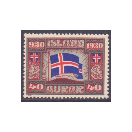 Island. 1930. Altinget 1000-års jubilæum 40 Aur. AFA nr. 134  **   postfrisk st. stemplet FDC