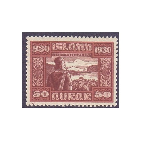Island. 1930. Altinget 1000-års jubilæum 50 Aur. AFA nr. 135  **  postfrisk st. stemplet FDC