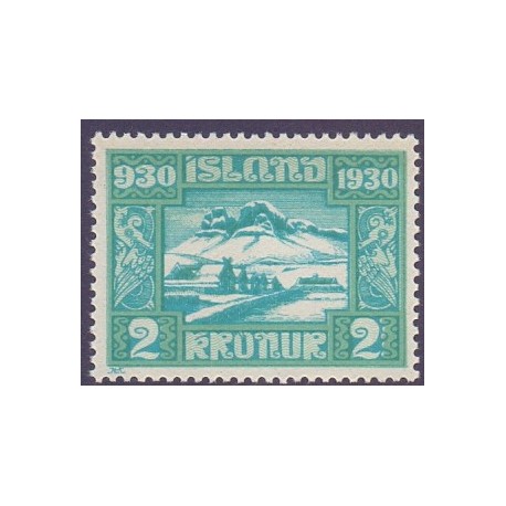 Island. 1930. Altinget 1000-års jubilæum 2 kr. AFA nr. 137  **  postfrisk st. stemplet FDC