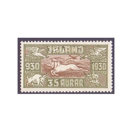 Island. 1930. Altingsjubilæum 35 Aur. AFA nr. 144  **   postfrisk st. stemplet FDC
