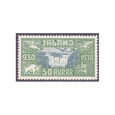 Island. 1930. Altingsjubilæum 50 Aur. AFA nr. 145  **   postfrisk st. stemplet FDC