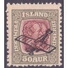 Island. 1928-29. Luftpostprovisorier 50 Aur. AFA nr. 124  **   postfrisk st. stemplet FDC