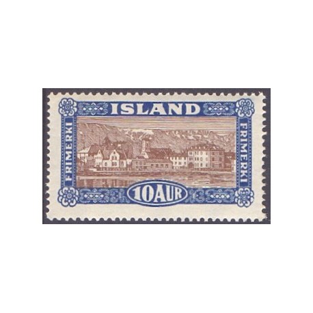 Island. 1925. Landskabsserien 10 Aur. AFA nr. 115  ** postfrisk st. stemplet FDC
