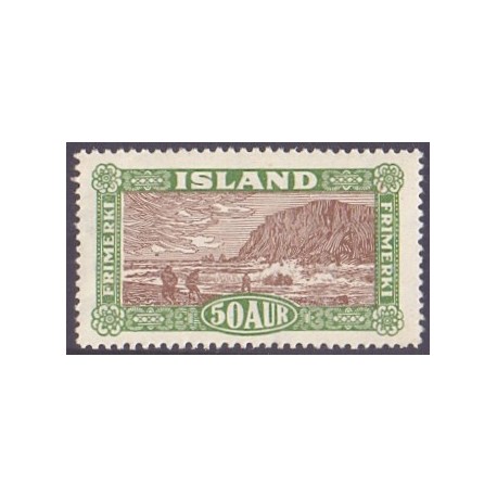 Island. 1925. Landskabsserien 50 Aur. AFA nr. 118  ** postfrisk st. stemplet FDC