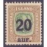 Island. 1921-22. Provisorier 20/25 Aur. AFA nr. 108  **   postfrisk st. stemplet FDC