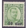 Island. 1921-22. Provisorier 10/5 Aur. AFA nr. 106  **   postfrisk st. stemplet FDC