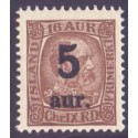 Island. 1921-22. Provisorier 5/16 Aur. AFA nr. 104  **   postfrisk st. stemplet FDC
