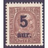 Island. 1921-22. Provisorier 5/16 Aur. AFA nr. 104  **   postfrisk st. stemplet FDC