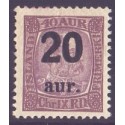 Island. 1921-22. Provisorier 20/40 Aur. AFA nr. 109  **   postfrisk st. stemplet FDC