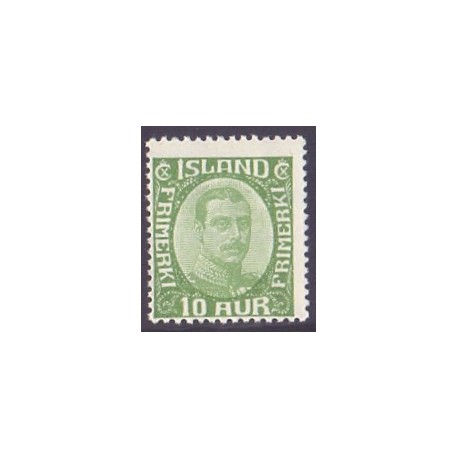 Island. 1921-22. Chr. X. AFA nr. 100  **  postfrisk st. stemplet FDC