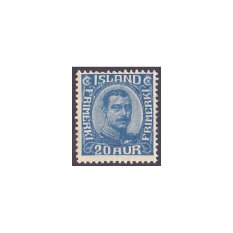 Island. 1920. Chr. X. AFA nr. 91 **  postfrisk st. stemplet FDC