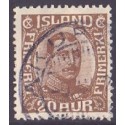 Island. 1921-22. Chr. X. 20 Aur. AFA nr. 101  **  postfrisk st. stemplet FDC