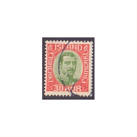 Island. 1920. Chr. X. AFA nr. 93 **  postfrisk st. stemplet FDC