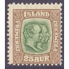 Island. 1907. Dobbelt konger 25 Aur, AFA nr. 57 **   postfrisk st. stemplet FDC