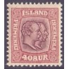 Island. 1907. Dobbelt konger 40 Aur, AFA nr. 58 **  postfrisk st. stemplet FDC