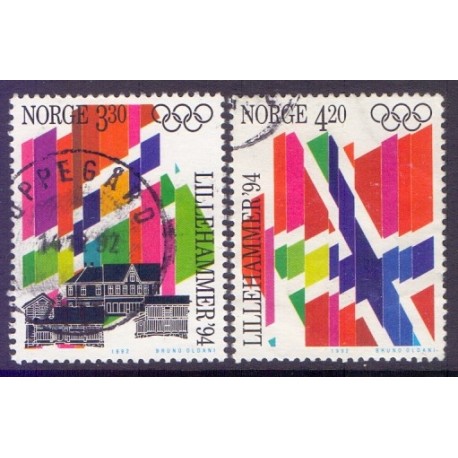 Norge. 1992. Vinter-OL i Lillehammer.. AFA nr. 1103-04 **  stemplet postfrisk FDC