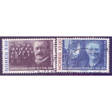Norge. 1993. Arbejderbeskyttelse.  AFA nr. 1131-32 **  stemplet postfrisk FDC