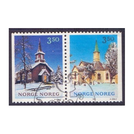 Norge. 1993. Julefrimærker i, parstykke.  AFA nr. 1139Cv-40Ch. **  stemplet postfrisk FDC