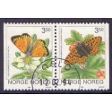 Norge. 1994. Sommerfugle i, parstykke.  AFA nr. 1142Cv-43Ch. **  stemplet postfrisk FDC