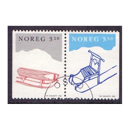 Norge. 1994. Julefrimærker i parstykke AFA nr 1168Cv-69Ch. **  stemplet postfrisk FDC