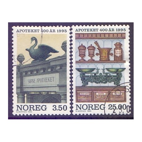 Norge. 1995. Apoteksjubilæum. AFA nr. 1172-73 **  stemplet postfrisk FDC