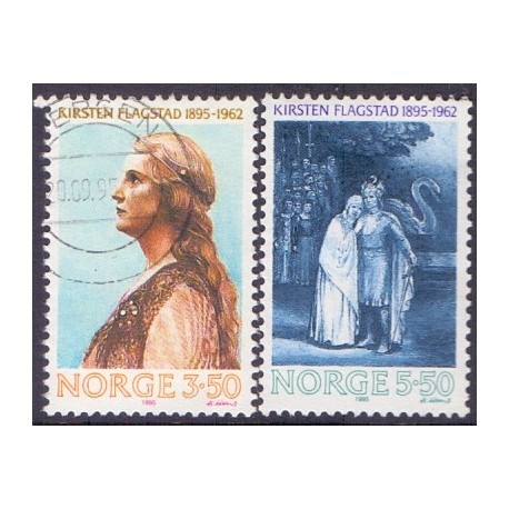 Norge. 1995. Kirsten Flagstads fødsel. AFA nr. 1181-82 ** stemplet postfrisk FDC