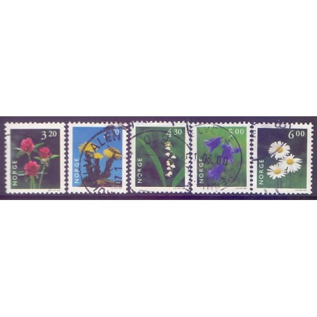 Norge. 1997. Norsk flora I. AFA nr. 1233-37 ** stemplet postfrisk FDC