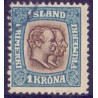 Island. 1907. Dobbelt konger 1 kr, AFA nr. 60 ** postfrisk st. stemplet FDC