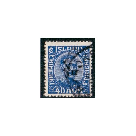 Island. 1921-22. Chr. X. 40 Aur. AFA nr. 103  ** postfrisk st. stemplet FDC