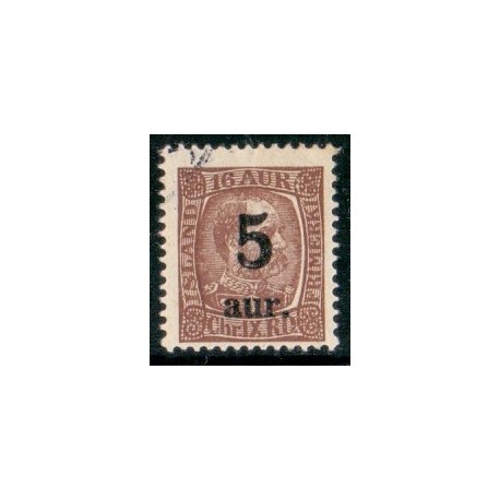 Island. 1921-22. Provisorier 5/16 Aur. AFA nr. 104  **   postfrisk st. stemplet FDC