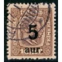 Island. 1921-22. Provisorier 5/16 Aur. AFA nr. 105  **   postfrisk st. stemplet FDC