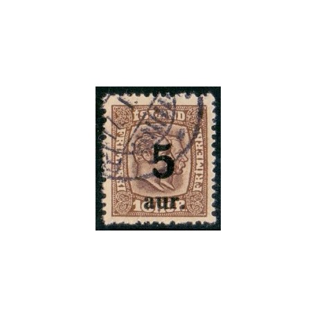 Island. 1921-22. Provisorier 5/16 Aur. AFA nr. 105  **   postfrisk st. stemplet FDC