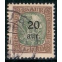 Island. 1921-22. Provisorier 20/25 Aur. AFA nr. 107  **   postfrisk st. stemplet FDC