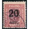 Island. 1921-22. Provisorier 20/40 Aur. AFA nr. 110  **   postfrisk st. stemplet FDC