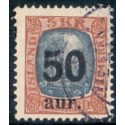 Island. 1925. Provisorier 50/5 kr. AFA nr. 113  **  postfrisk st. stemplet FDC