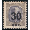 Island. 1925. Provisorier 30/50 Aur. AFA nr. 112  **  postfrisk st. stemplet FDC