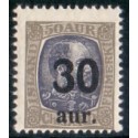 Island. 1925. Provisorier 30/50 Aur. AFA nr. 112  **  postfrisk st. stemplet FDC