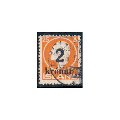 Island. 1926. Provisorier 2 kr/25 Aur. AFA nr. 120  **   postfrisk st. stemplet FDC