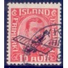 Island. 1928-29. Luftpostprovisorier 10 Aur. AFA nr. 123  **   postfrisk st. stemplet FDC