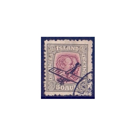 Island. 1928-29. Luftpostprovisorier 50 Aur. AFA nr. 124  **   postfrisk st. stemplet FDC