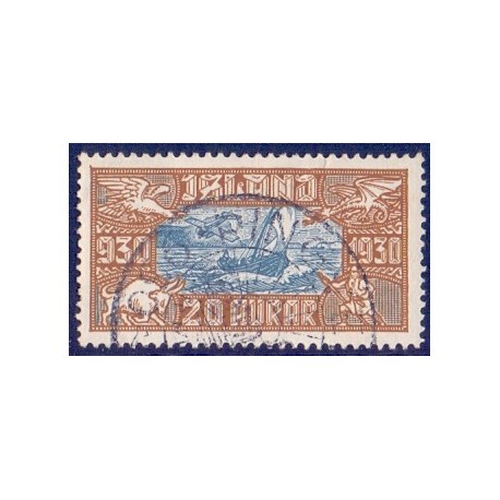 Island. 1930. Altingsjubilæum 20 Aur. AFA nr. 143  **   postfrisk st. stemplet FDC