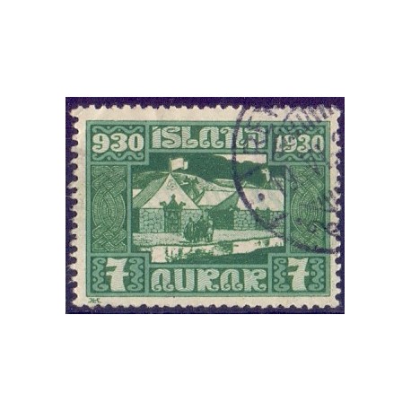 Island. 1930. Altinget 1000-års jubilæum 7 Aur. AFA nr. 127  **   postfrisk st. stemplet FDC