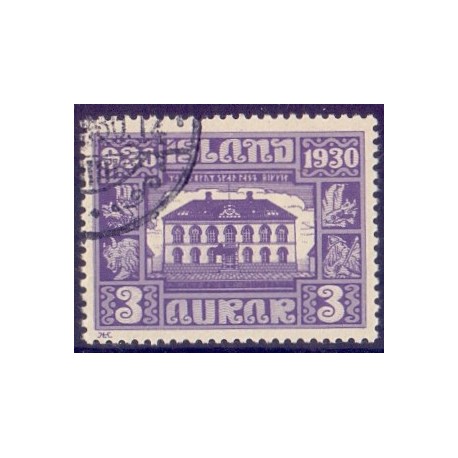 Island. 1930. Altinget 1000-års jubilæum 3 Aur. AFA nr. 125  **   postfrisk st. stemplet FDC