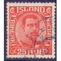 Island. 1921-22. Chr. X. 25 Aur. AFA nr. 102  ** postfrisk st. stemplet FDC